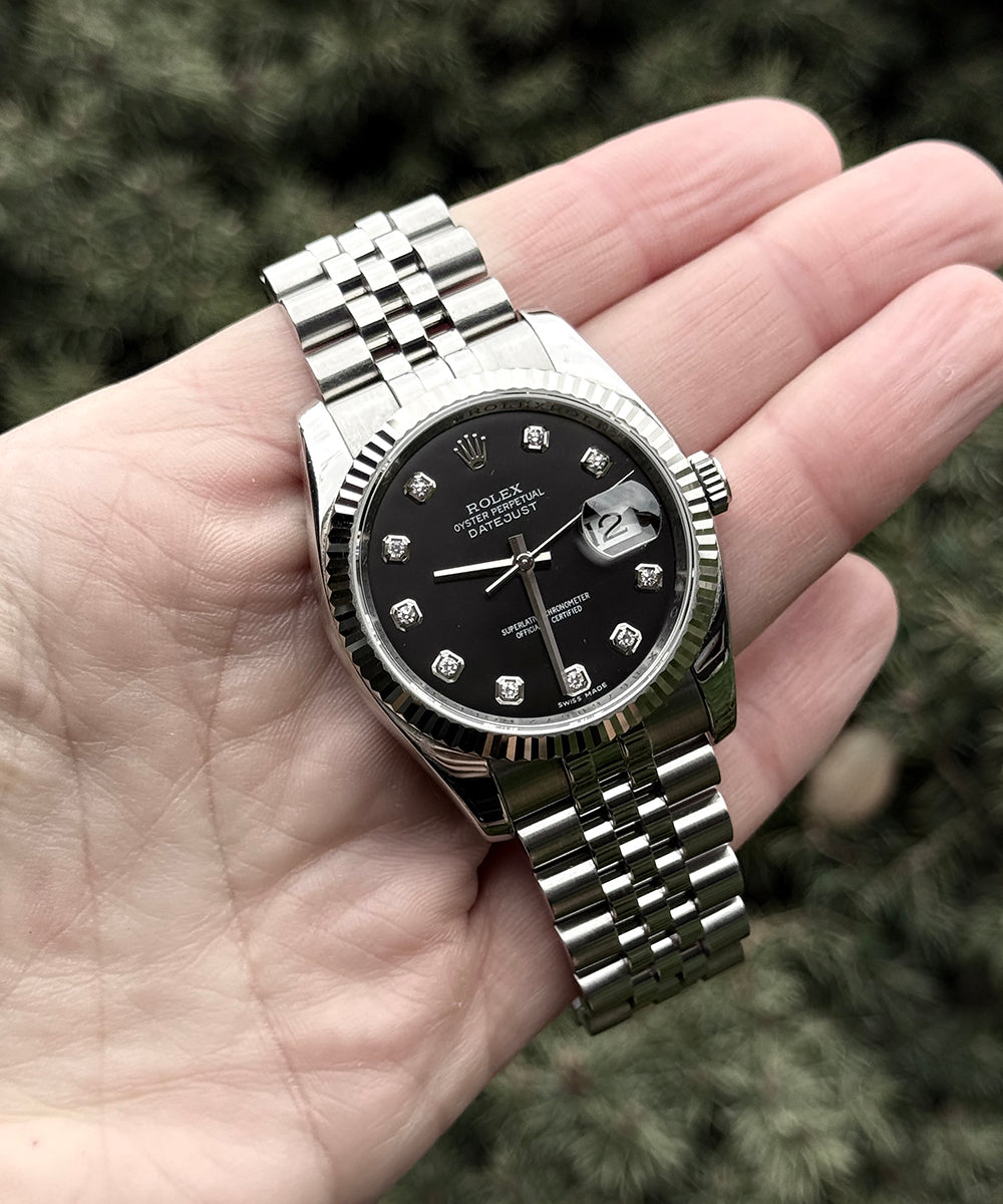 Rolex - Datejust 36 - 116234 - 36 mm - black diamond dial