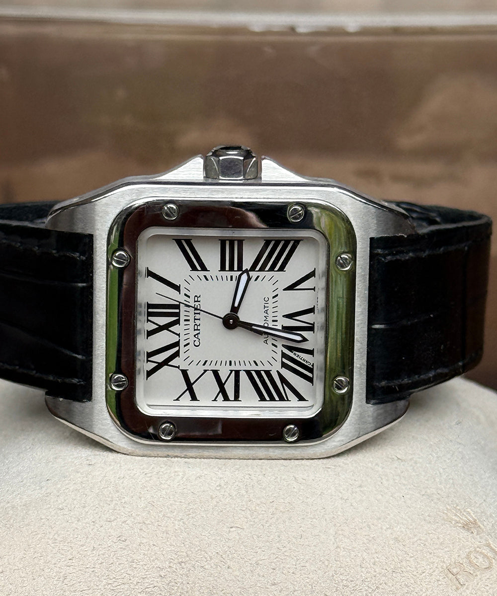 Cartier - Santos 100 - 2878 - 33 x 44 mm - medium model top condition