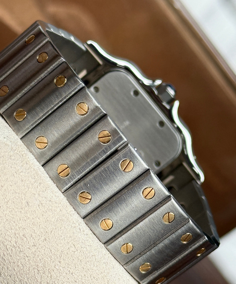 Cartier - Santos Galbée - 1566 - 29 x 41 mm - steel-gold