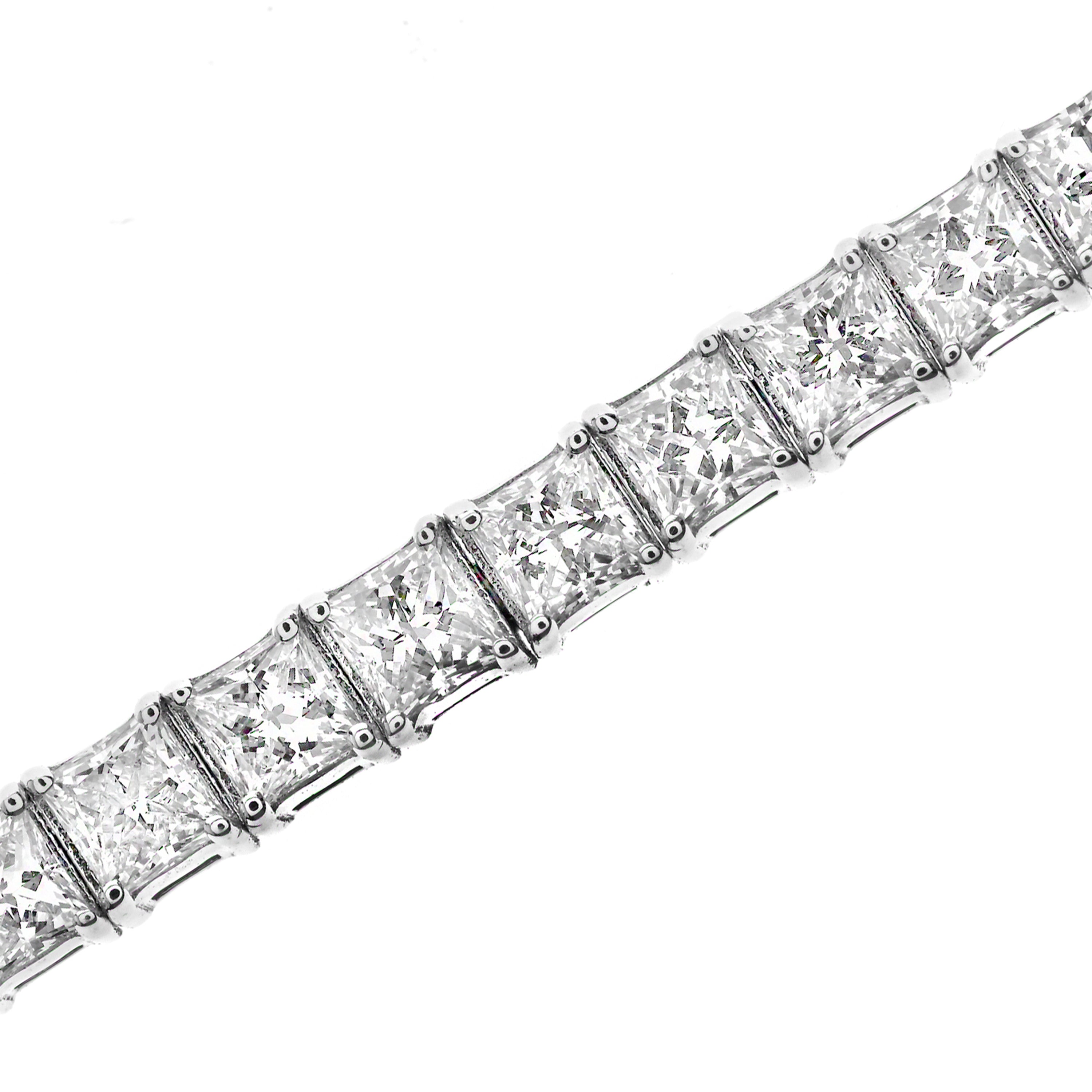 Tennis Diamantarmband, Tennis Bracelet, Princess Cut, 4ct