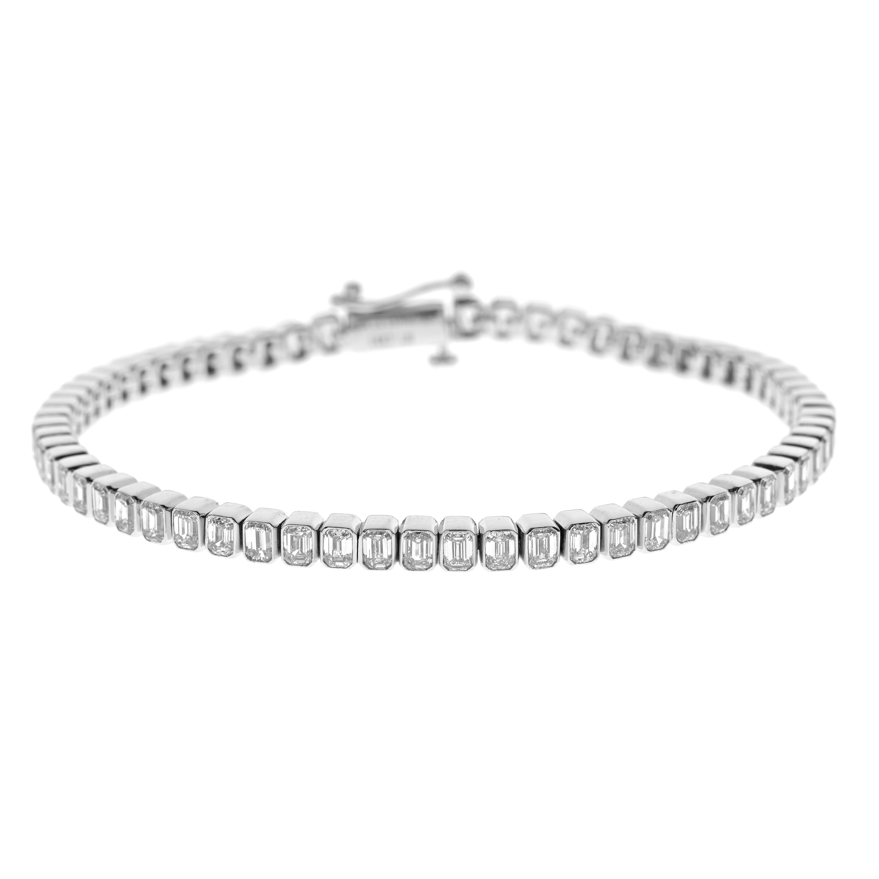 Emerald Diamantarmband, Tennis Bracelet Emerald, 5ct