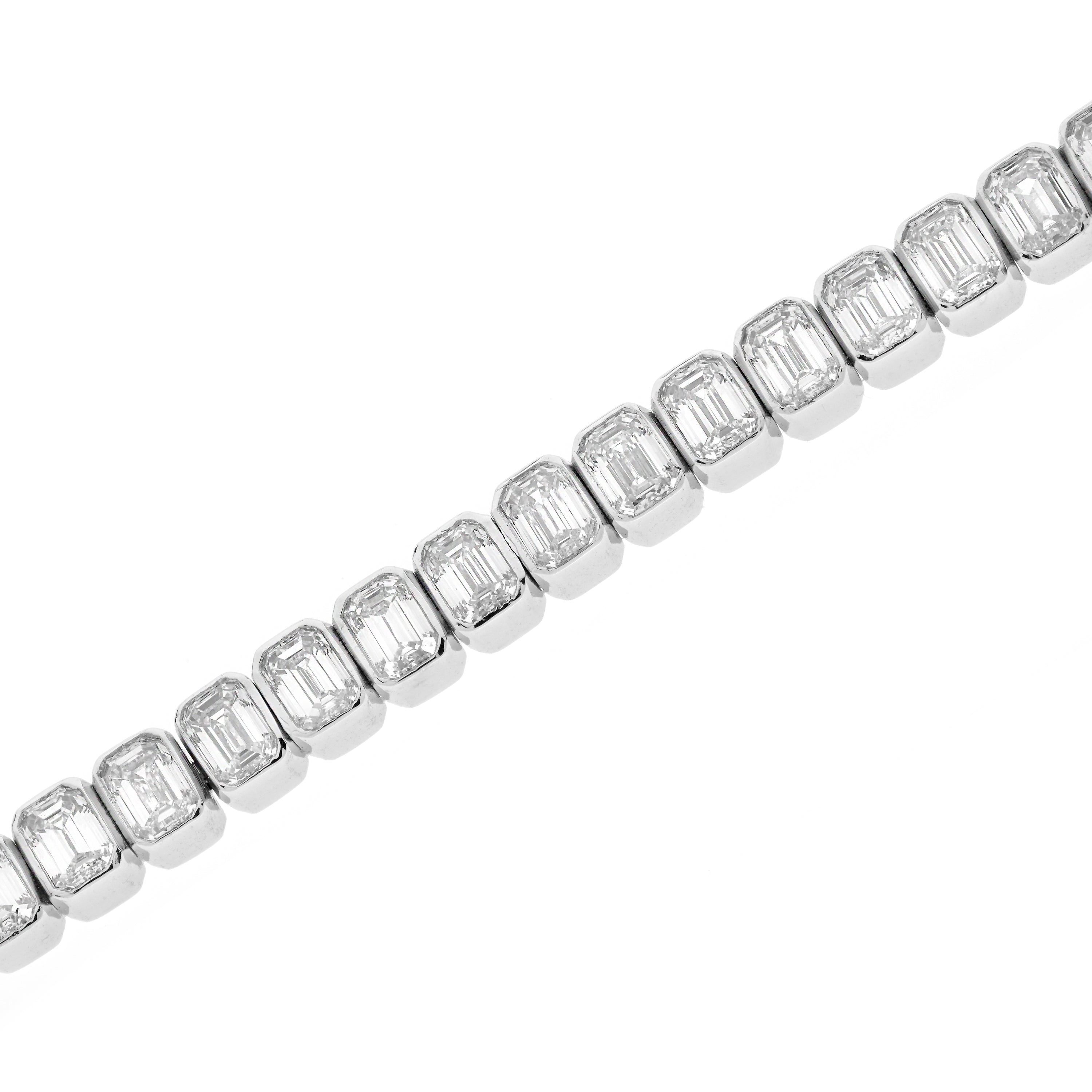 Emerald Diamantarmband, Tennis Bracelet Emerald, 5ct