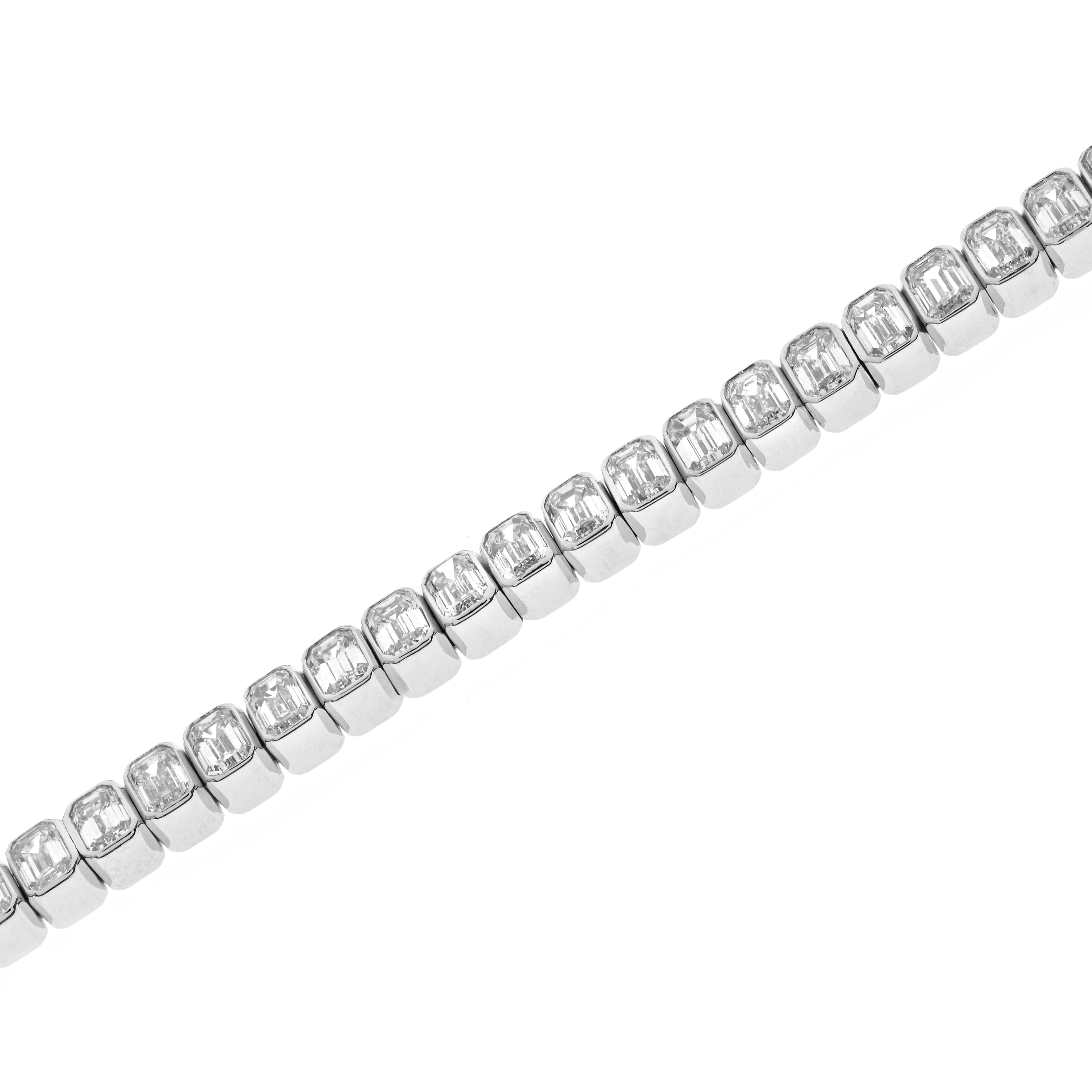 Emerald Diamantarmband, Tennis Bracelet Emerald, 5ct