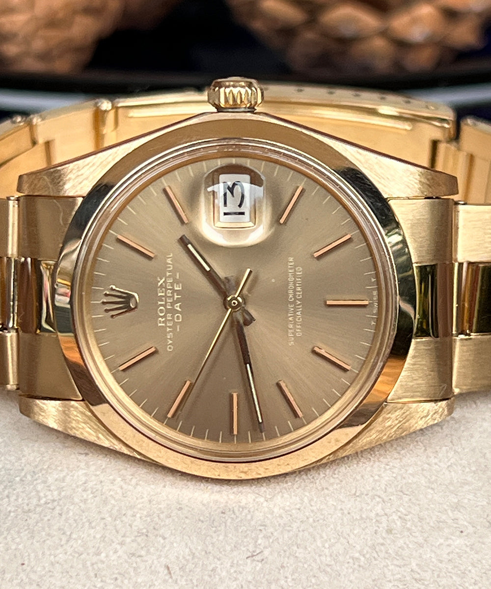 Rolex Oyster Perpetual Date - 1500 - (Oyster Perpetual Vintage) - 34 mm- 1975 - inkl. Orig. Box