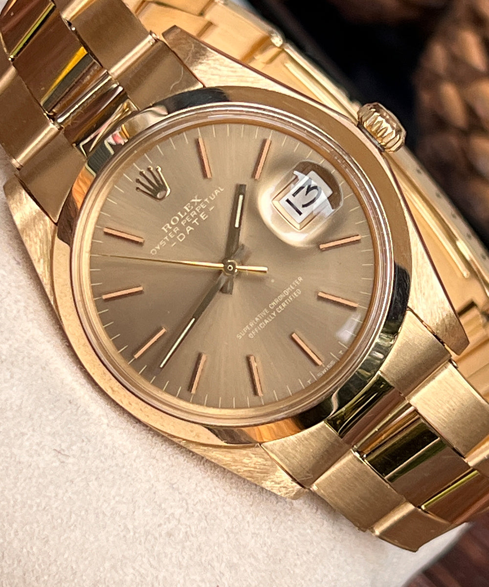 Rolex Oyster Perpetual Date - 1500 - (Oyster Perpetual Vintage) - 34 mm- 1975 - inkl. Orig. Box