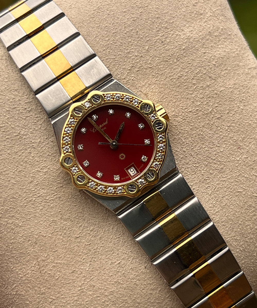Chopard St. Moritz Diamanten - 8024 - 24mm - 1979 - inkl. original Papiere