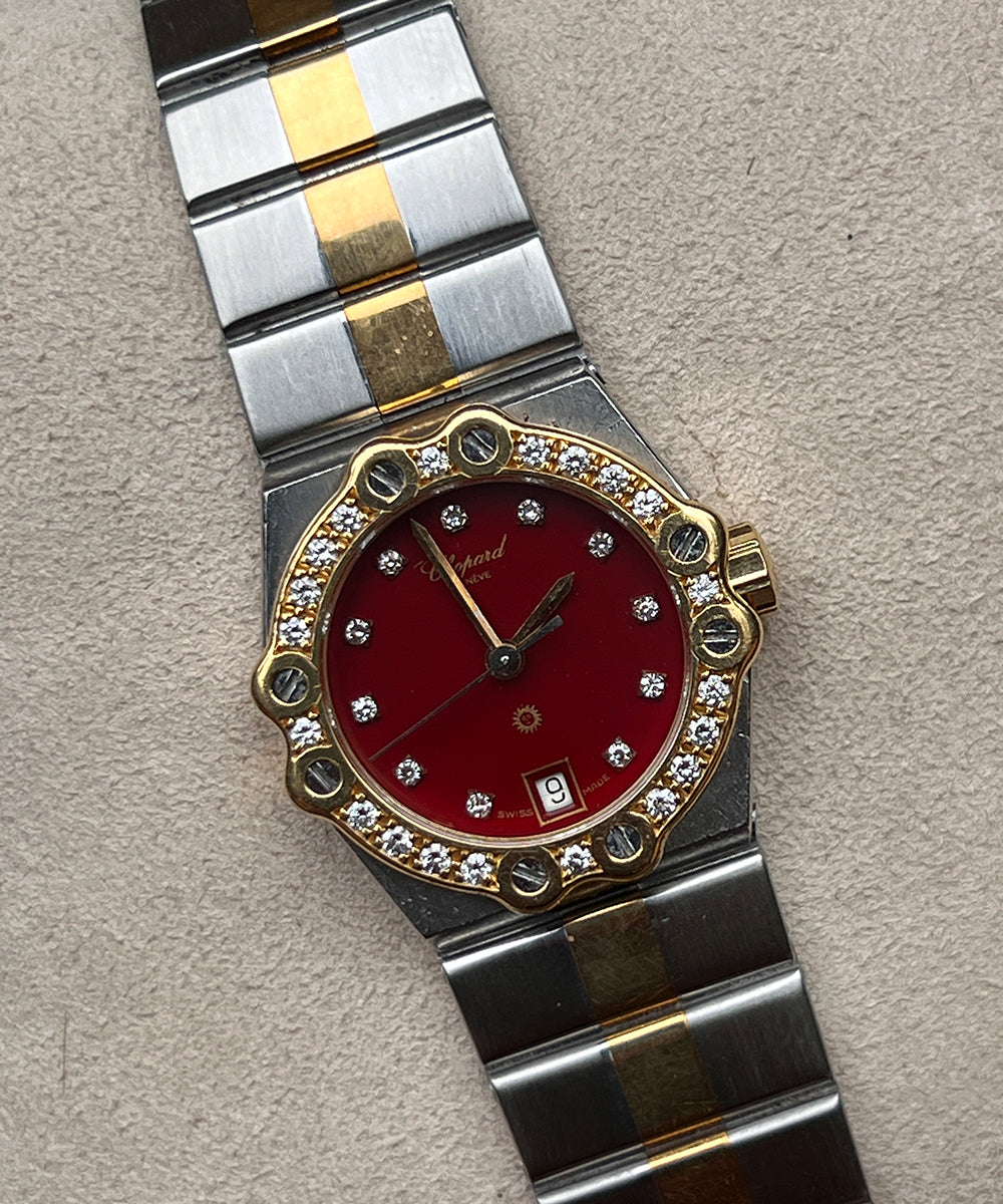 Chopard St. Moritz Diamanten - 8024 - 24mm - 1979 - inkl. original Papiere