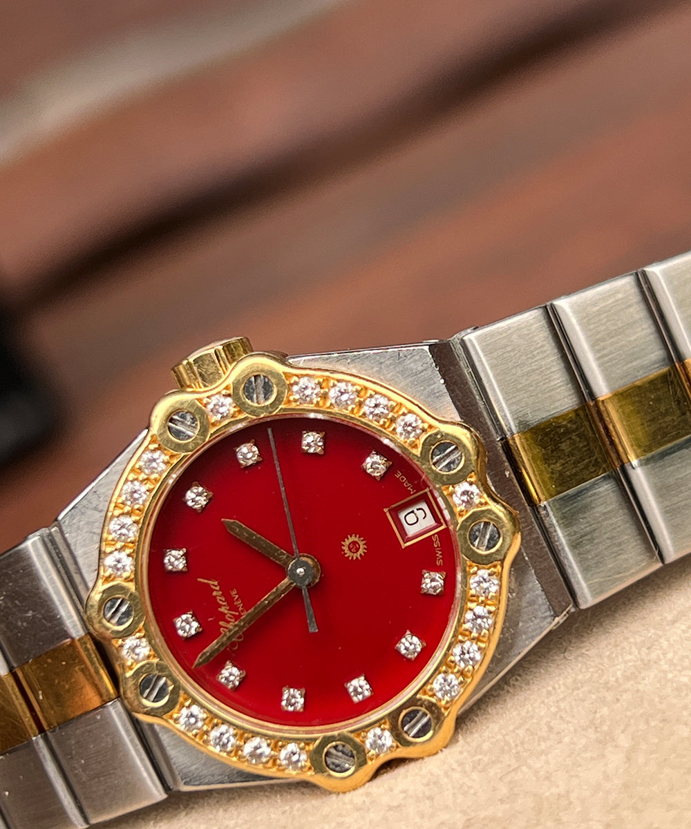 Chopard St. Moritz Diamanten - 8024 - 24mm - 1979 - inkl. original Papiere