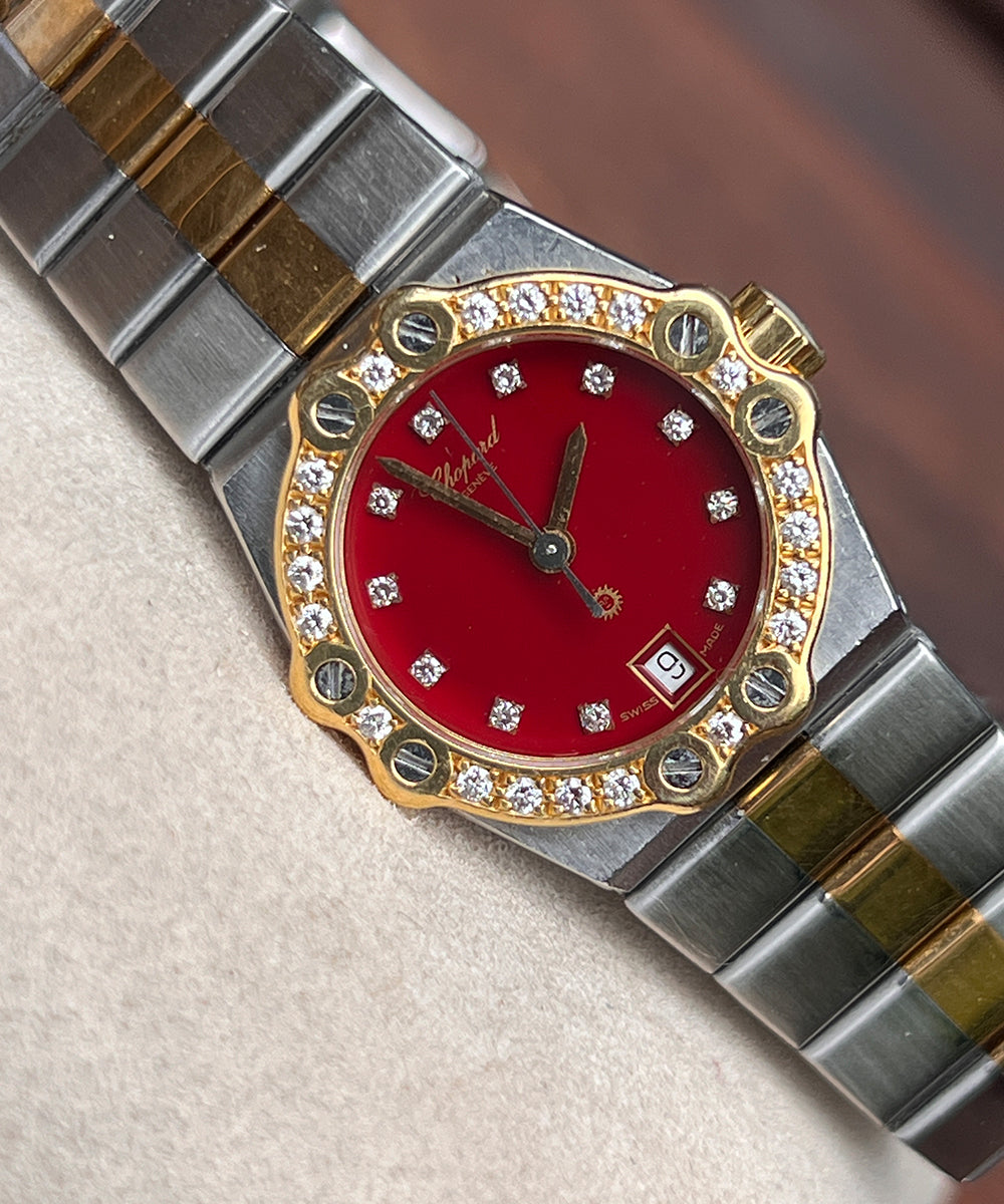 Chopard St. Moritz Diamanten - 8024 - 24mm - 1979 - inkl. original Papiere