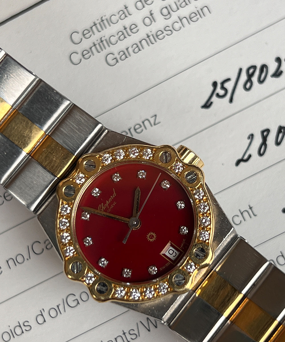 Chopard St. Moritz Diamanten - 8024 - 24mm - 1979 - inkl. original Papiere