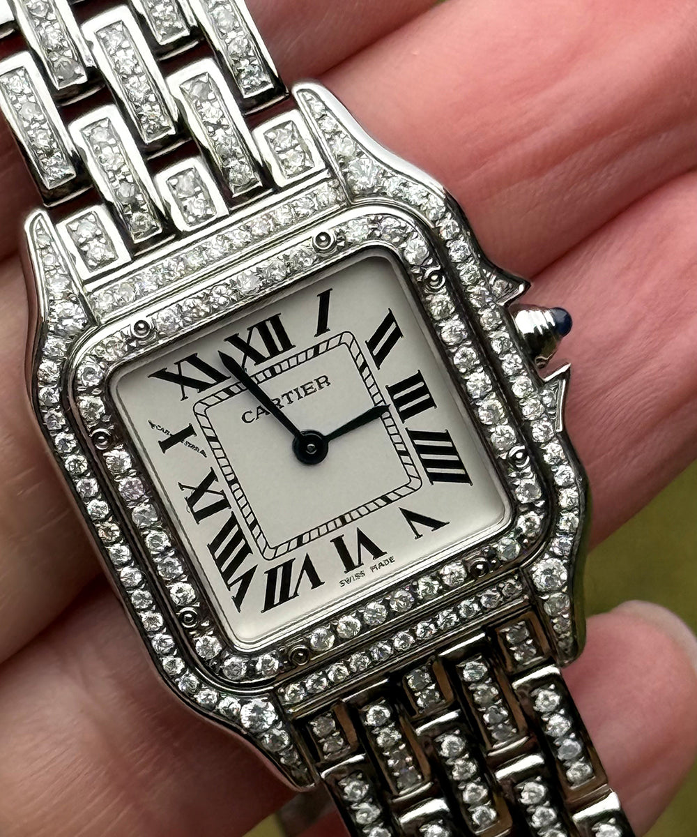 Cartier Panthère -	WSPN0007 (Iced Out) - Full Diamond Setting - Top Condition