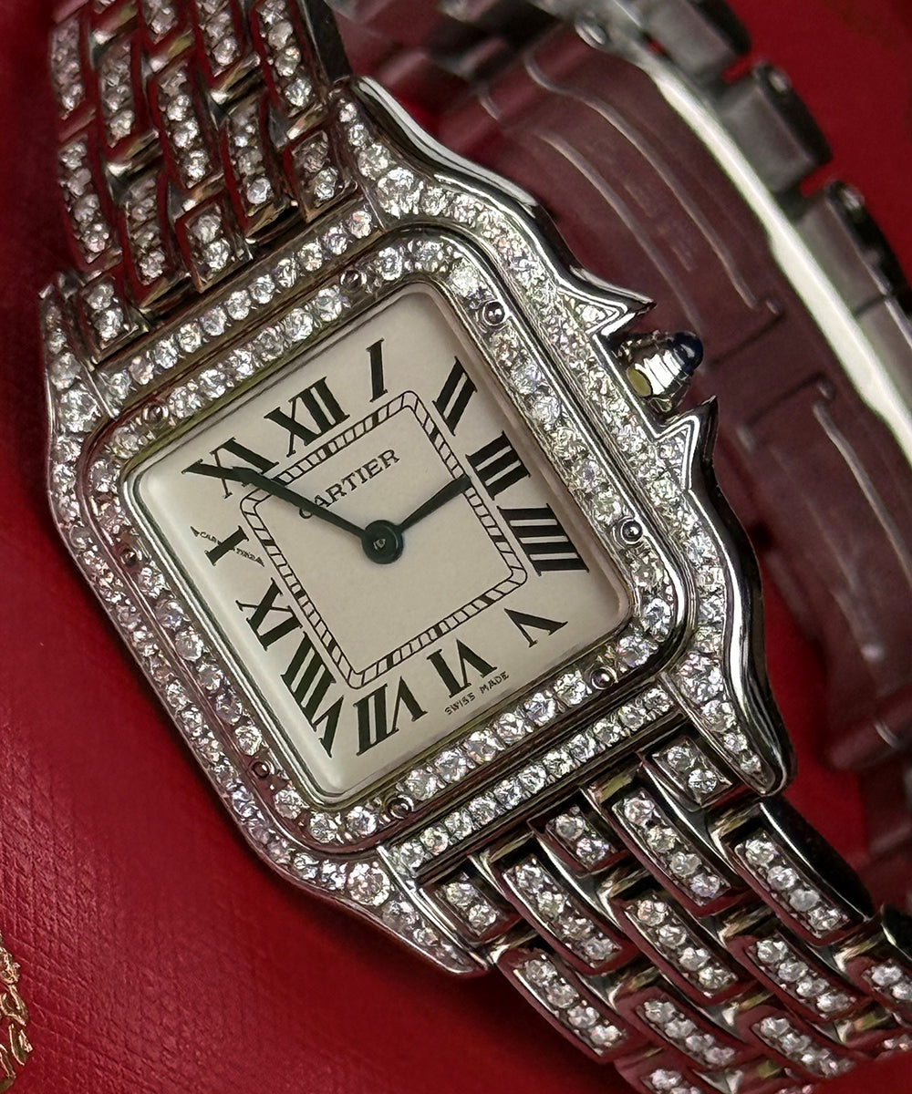 Cartier Panthère -	WSPN0007 (Iced Out) - Full Diamond Setting - Top Condition