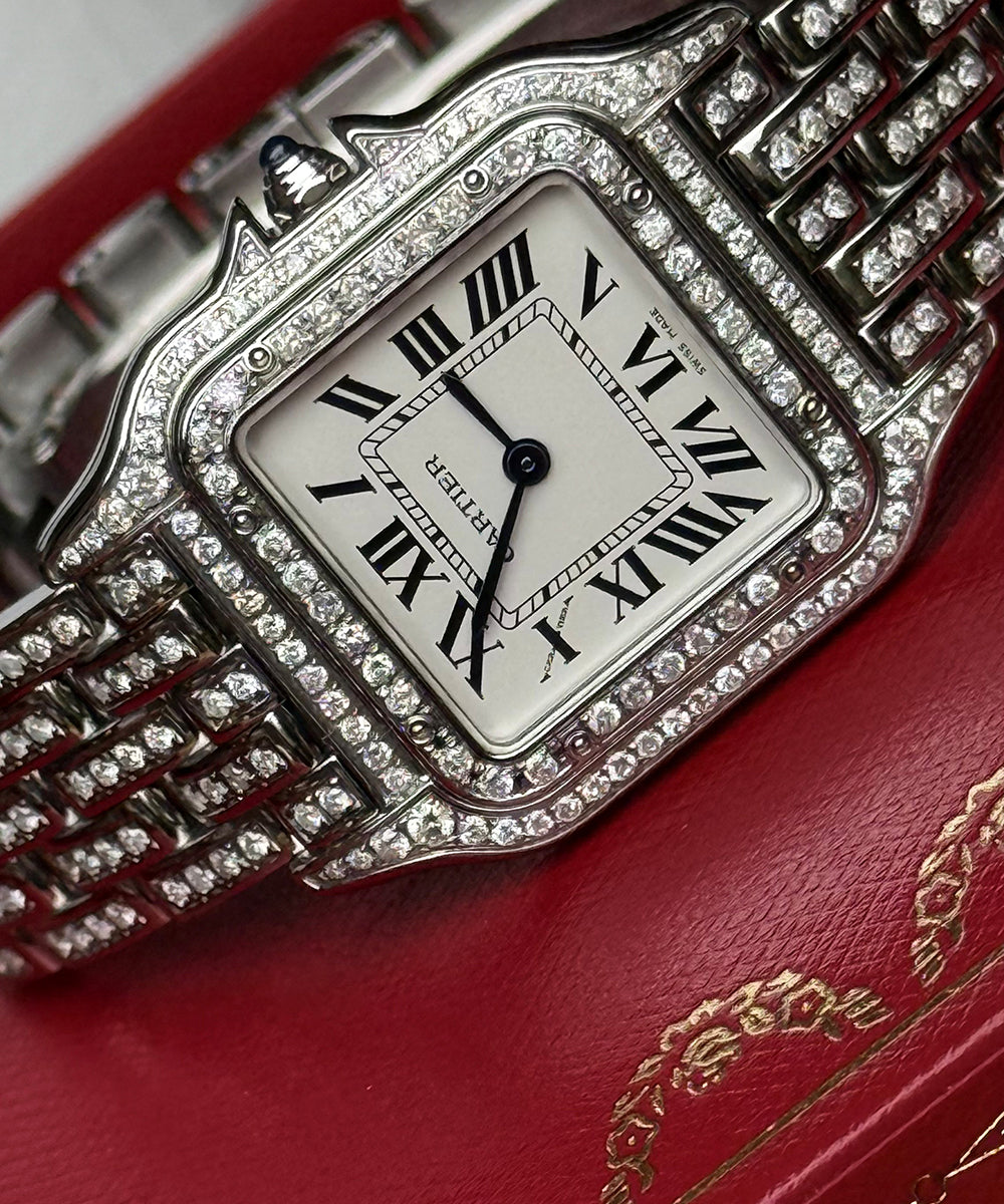 Cartier Panthère -	WSPN0007 (Iced Out) - Full Diamond Setting - Top Condition