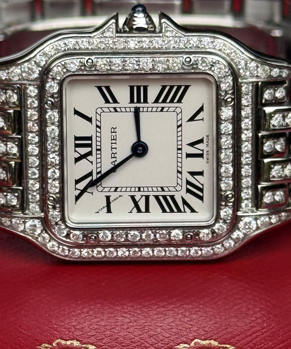 Cartier Panthère -	WSPN0007 (Iced Out) - Full Diamond Setting - Top Condition