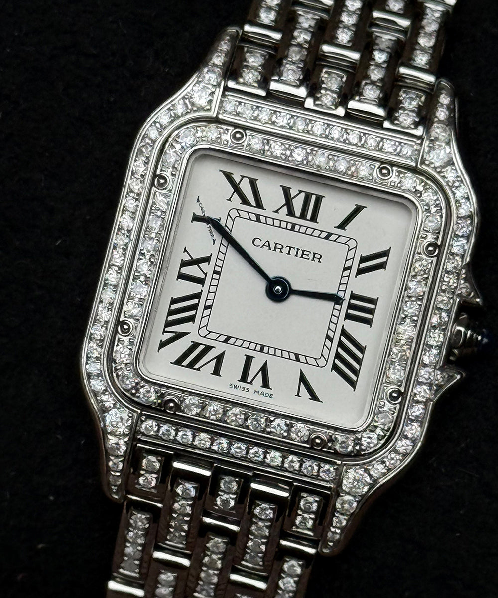 Cartier Panthère -	WSPN0007 (Iced Out) - Full Diamond Setting - Top Condition