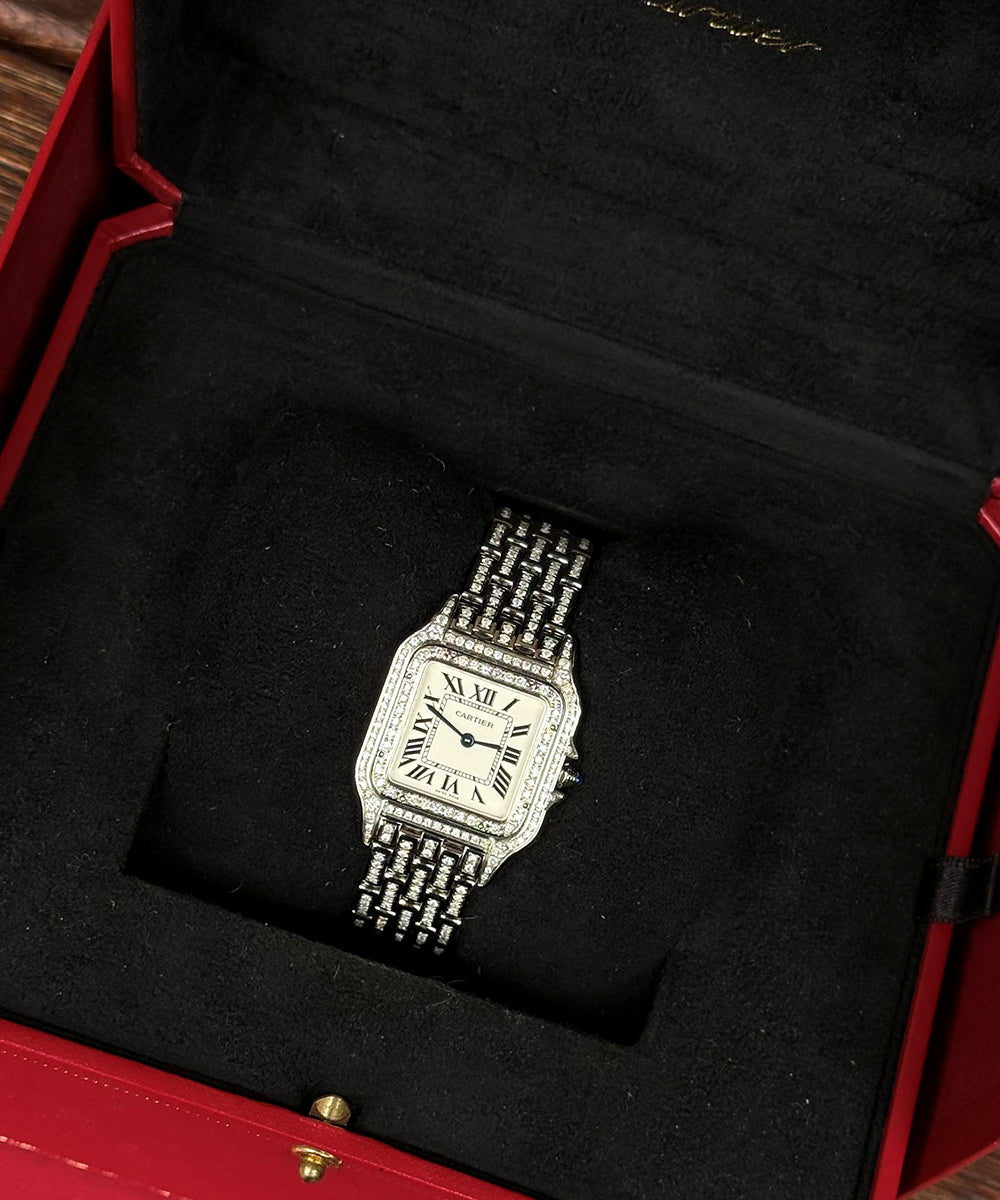 Cartier Panthère -	WSPN0007 (Iced Out) - Full Diamond Setting - Top Condition