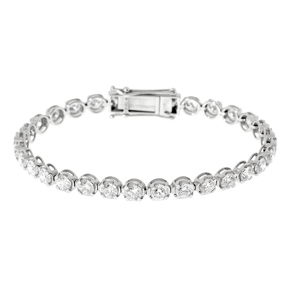 Tennis bracelet, diamond bracelet brilliant cut 8.40Ct