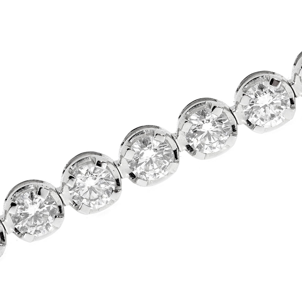 Tennis bracelet, diamond bracelet brilliant cut 8.40Ct