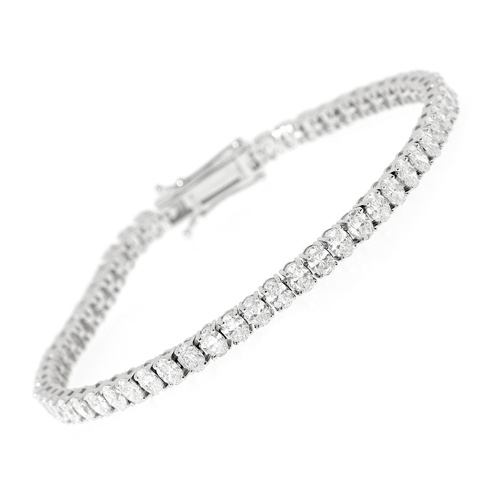 Tennis Armband, Diamant Armband, 6ct, Tennis Bracelet, Diamond Bracelet, Oval Fancy Cut - Labgrown