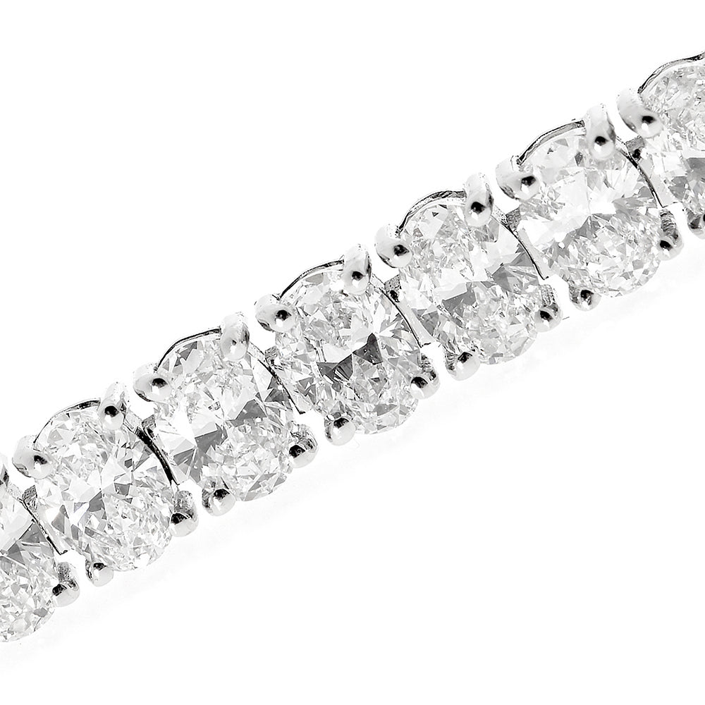 Tennis Bracelet, Diamond Bracelet, Oval Fancy Cut 6.70Ct