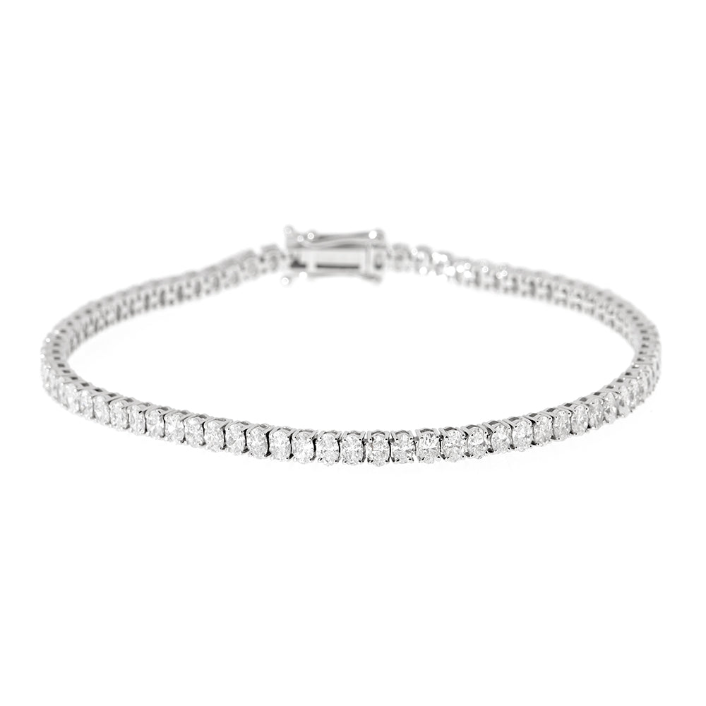 Tennis Armband, Diamant Armband, Tennis Bracelet, 4ct, Diamond Bracelet, Oval Fancy Cut - Labgrown