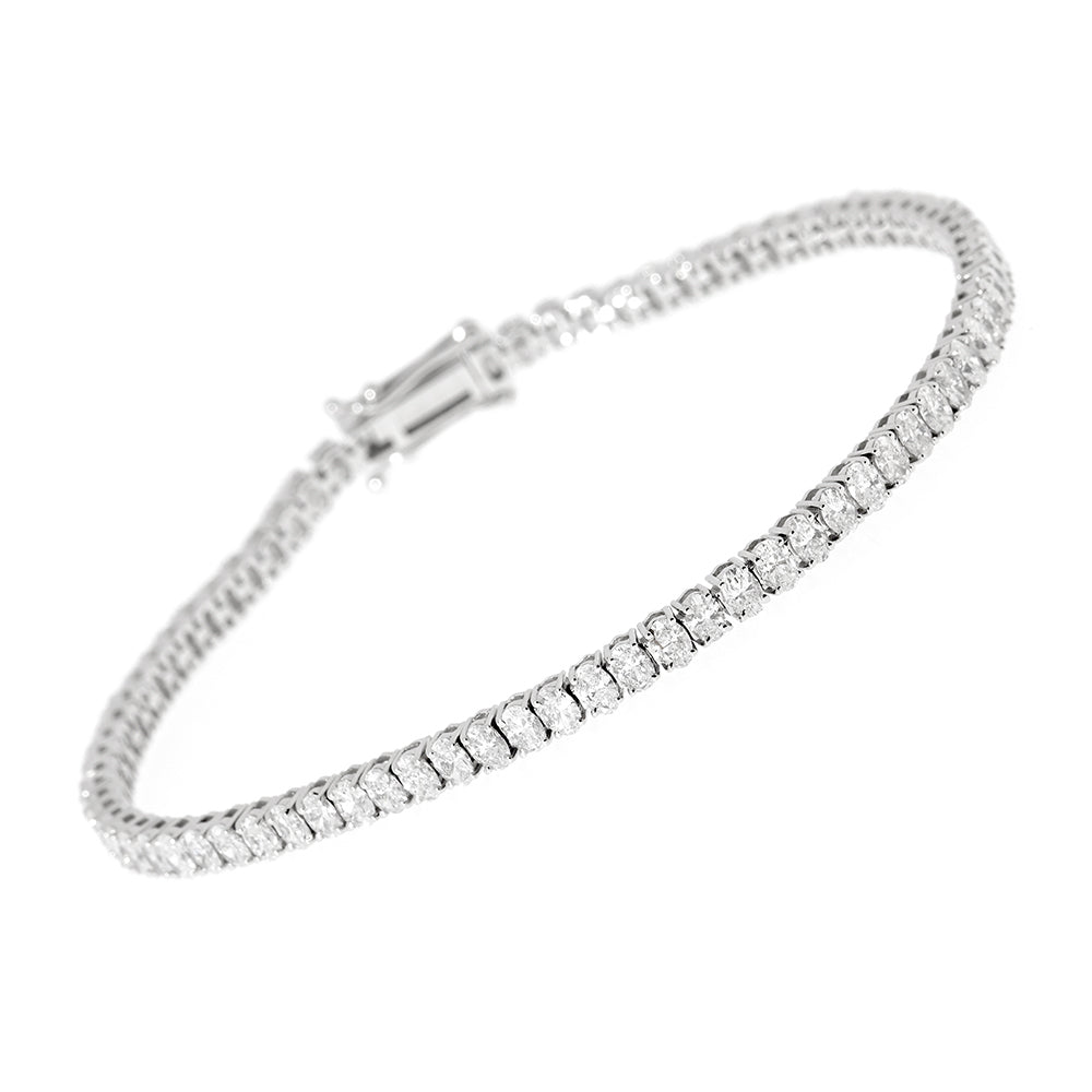 Tennis Armband, Diamant Armband, Tennis Bracelet, 4ct, Diamond Bracelet, Oval Fancy Cut - Labgrown