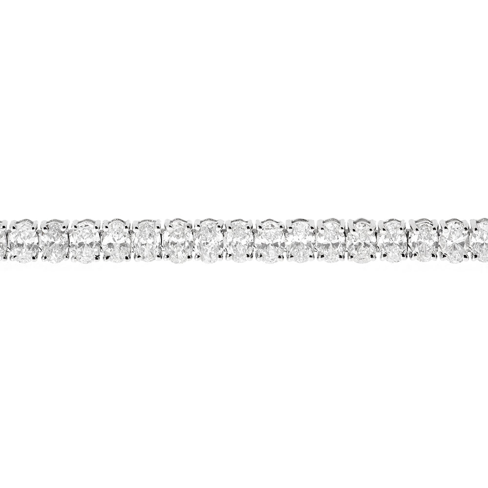 Tennis Bracelet, Diamond Bracelet, Oval Fancy Cut, 4.22Ct