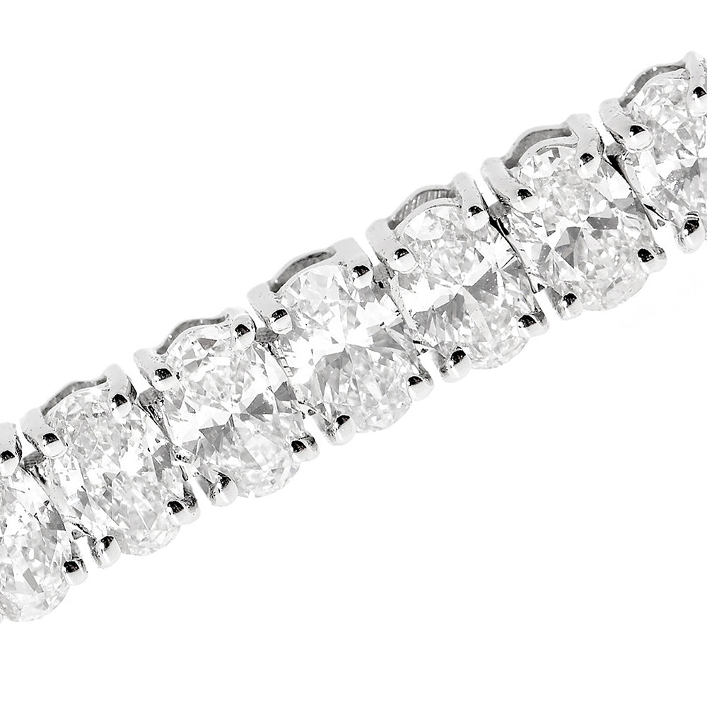 Tennis Bracelet, Diamond Bracelet, Oval Fancy Cut, 4.22Ct