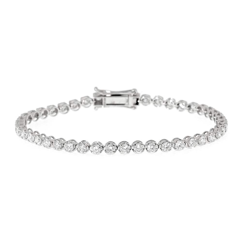 Tennis bracelet, diamond bracelet, brilliant cut 4.04Ct