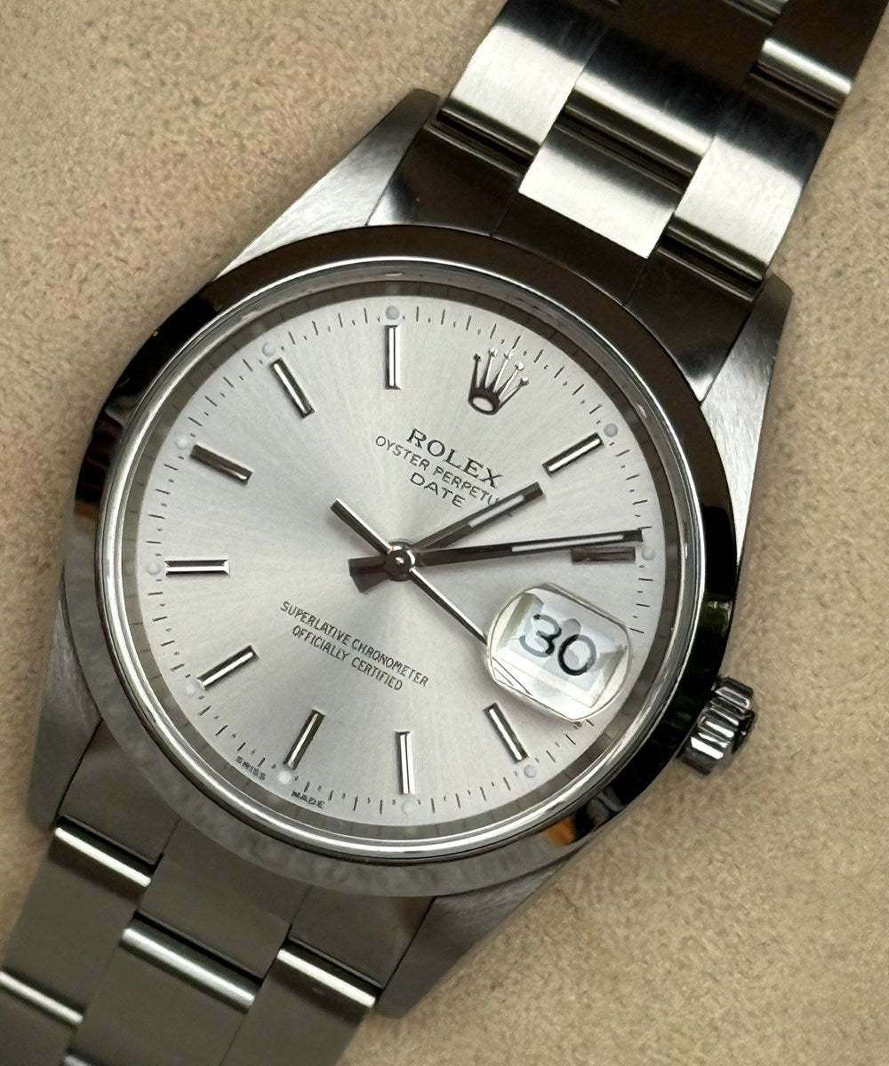 Rolex Oyster Perpetual Date - 15200 - 34 mm - Silber