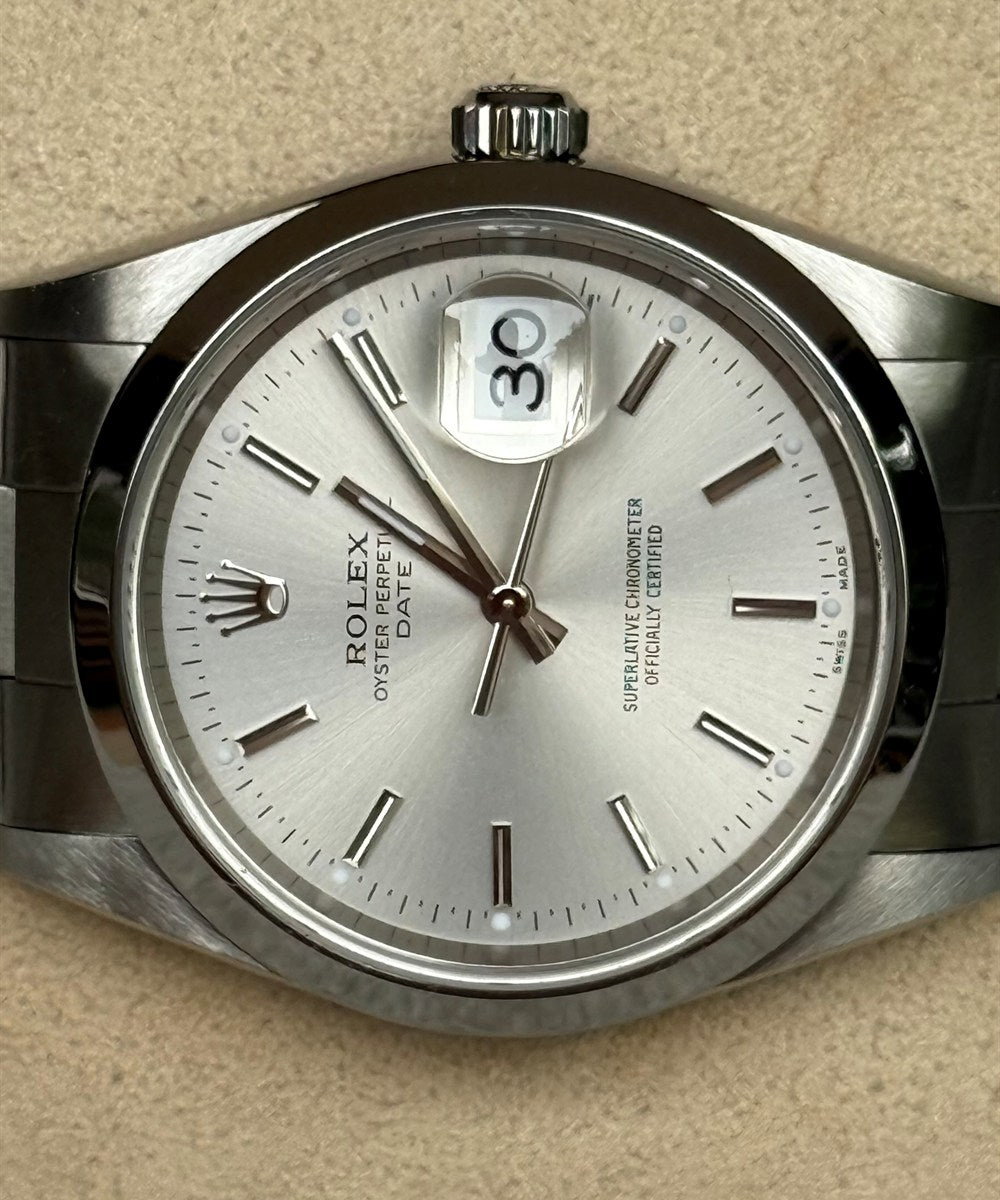 Rolex Oyster Perpetual Date - 15200 - 34 mm - Silber