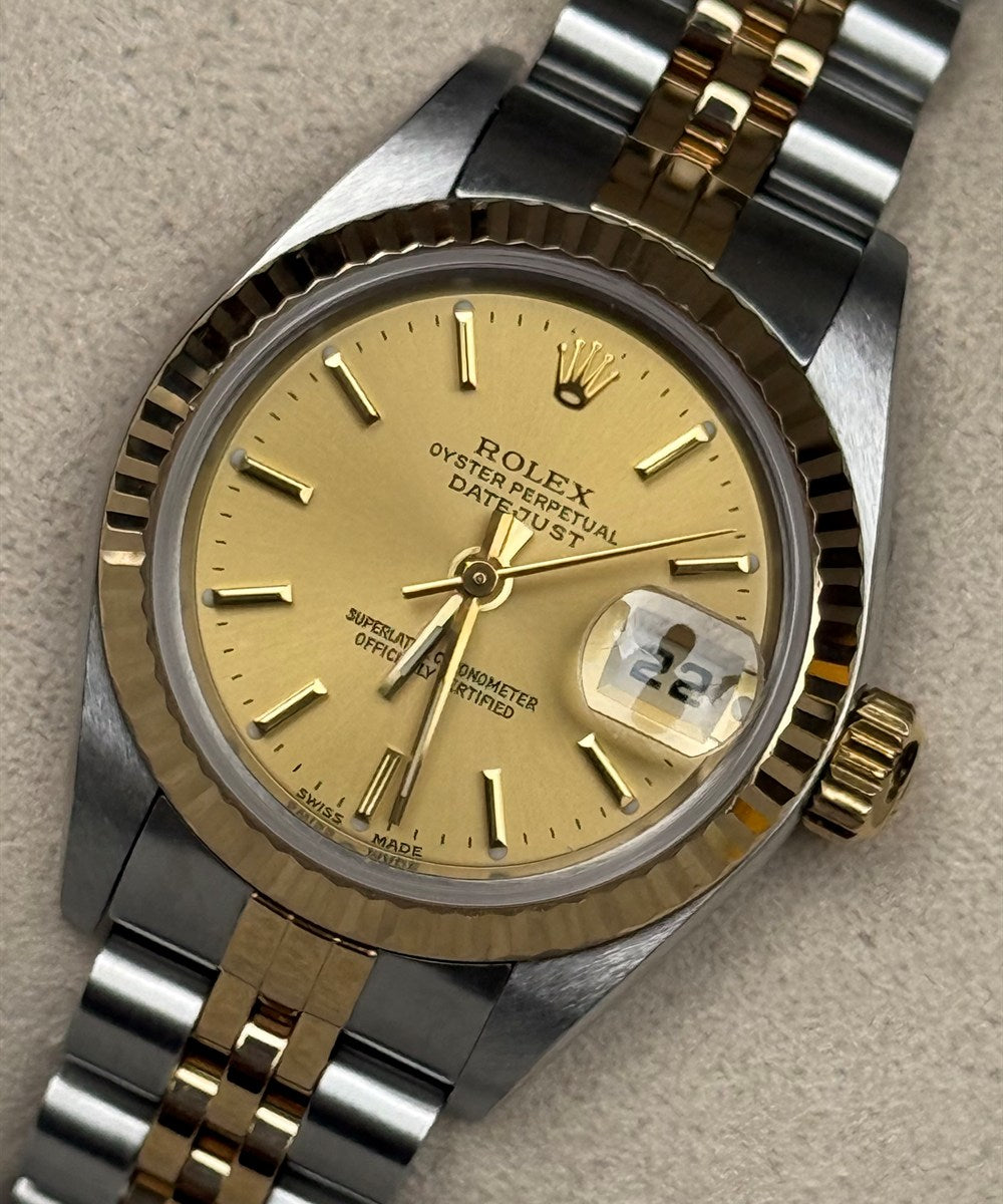 Rolex Lady-Datejust - 79173 - 26 mm - Champagnerfarben
