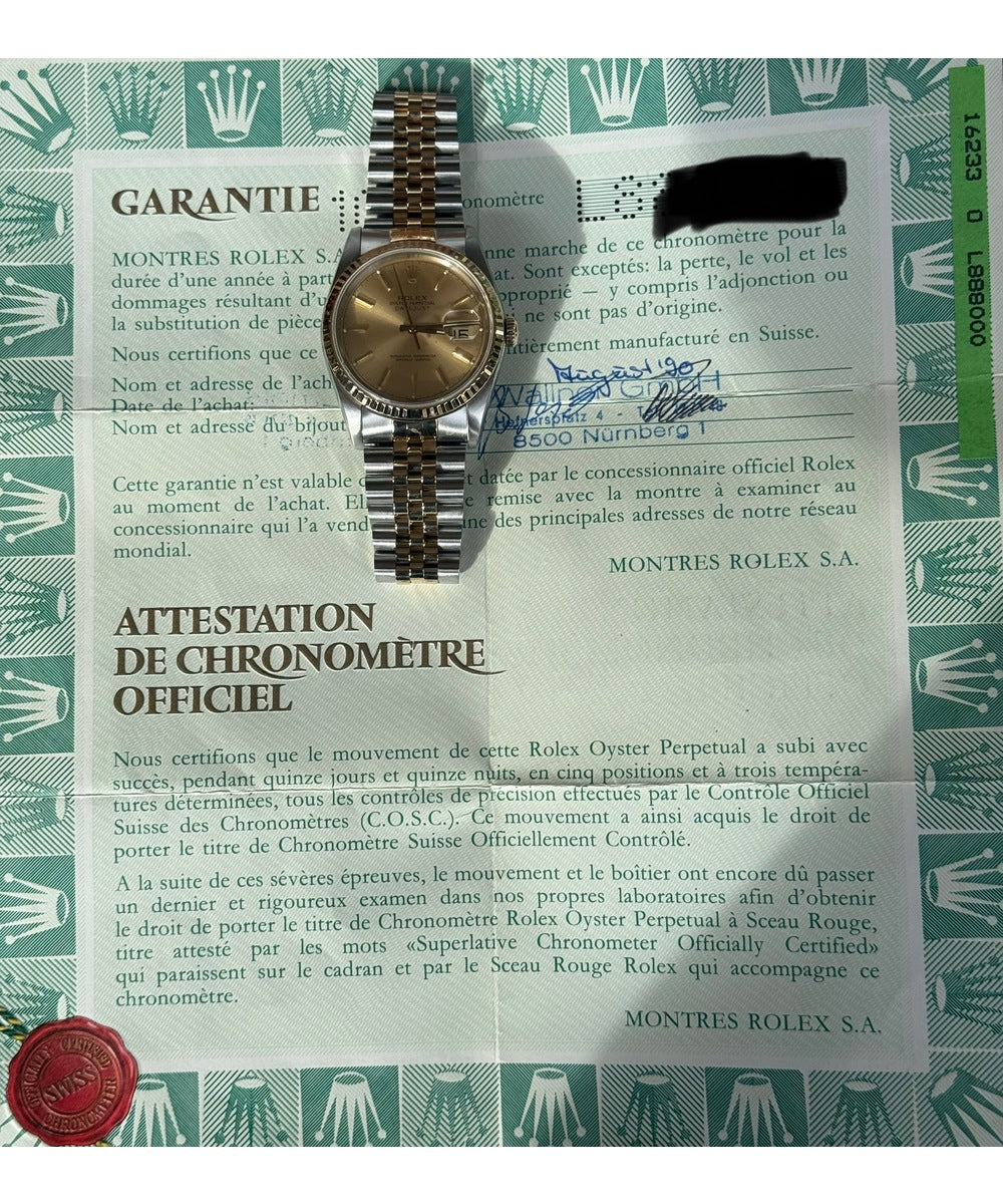 Rolex Datejust 36 16233 - Fullset LC 100 German Papers - Top Condition