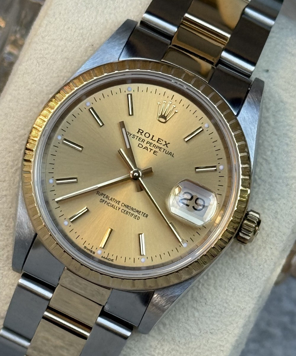 Rolex Oyster Perpetual - 15223 - 34 mm - Champagnerfarben