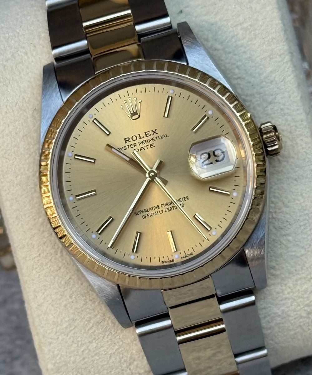 Rolex Oyster Perpetual - 15223 - 34 mm - Champagnerfarben