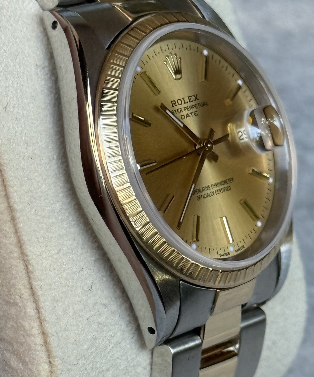 Rolex Oyster Perpetual - 15223 - 34 mm - Champagnerfarben