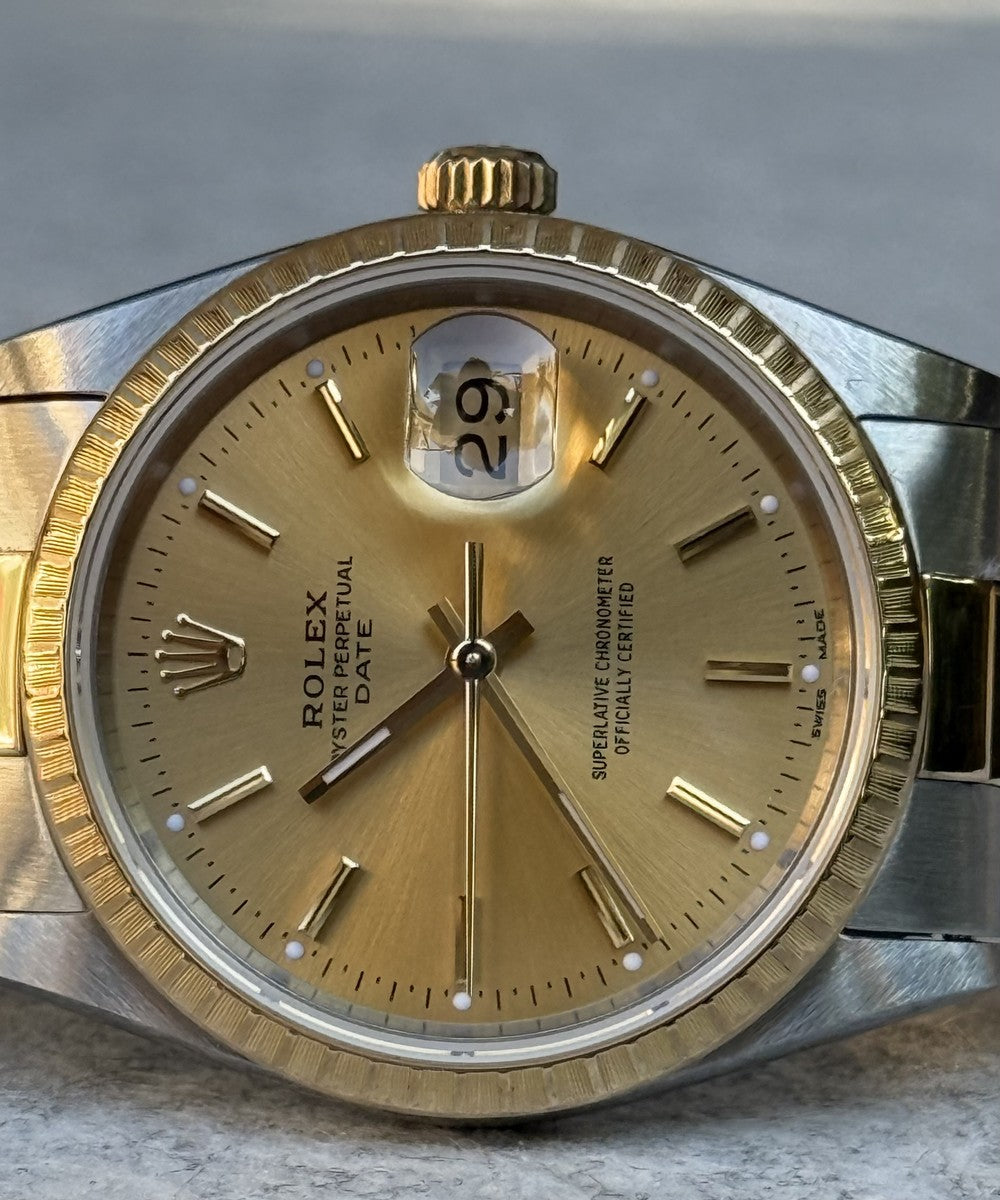 Rolex Oyster Perpetual - 15223 - 34 mm - Champagnerfarben