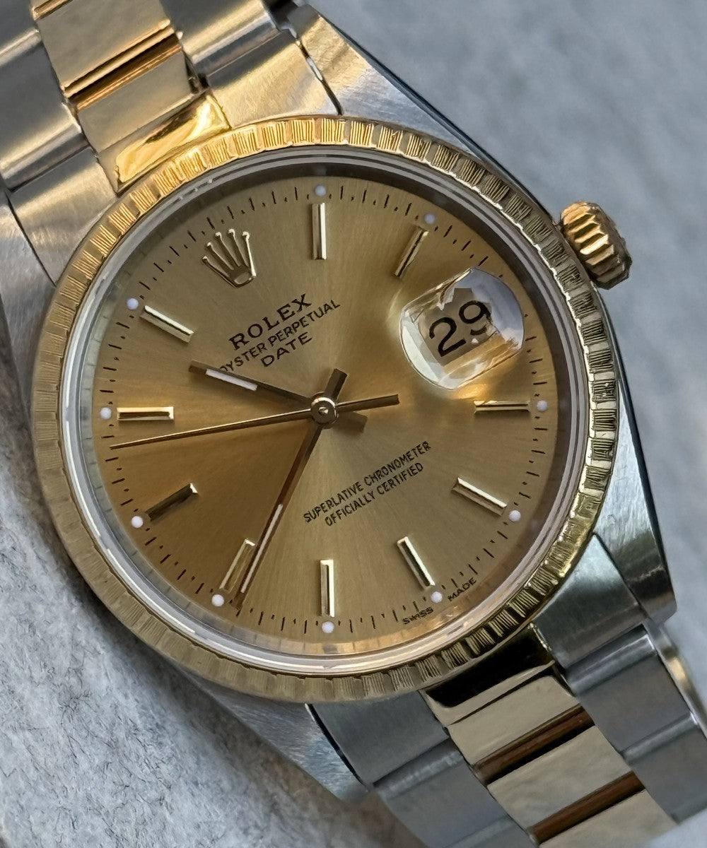 Rolex Oyster Perpetual - 15223 - 34 mm - Champagnerfarben