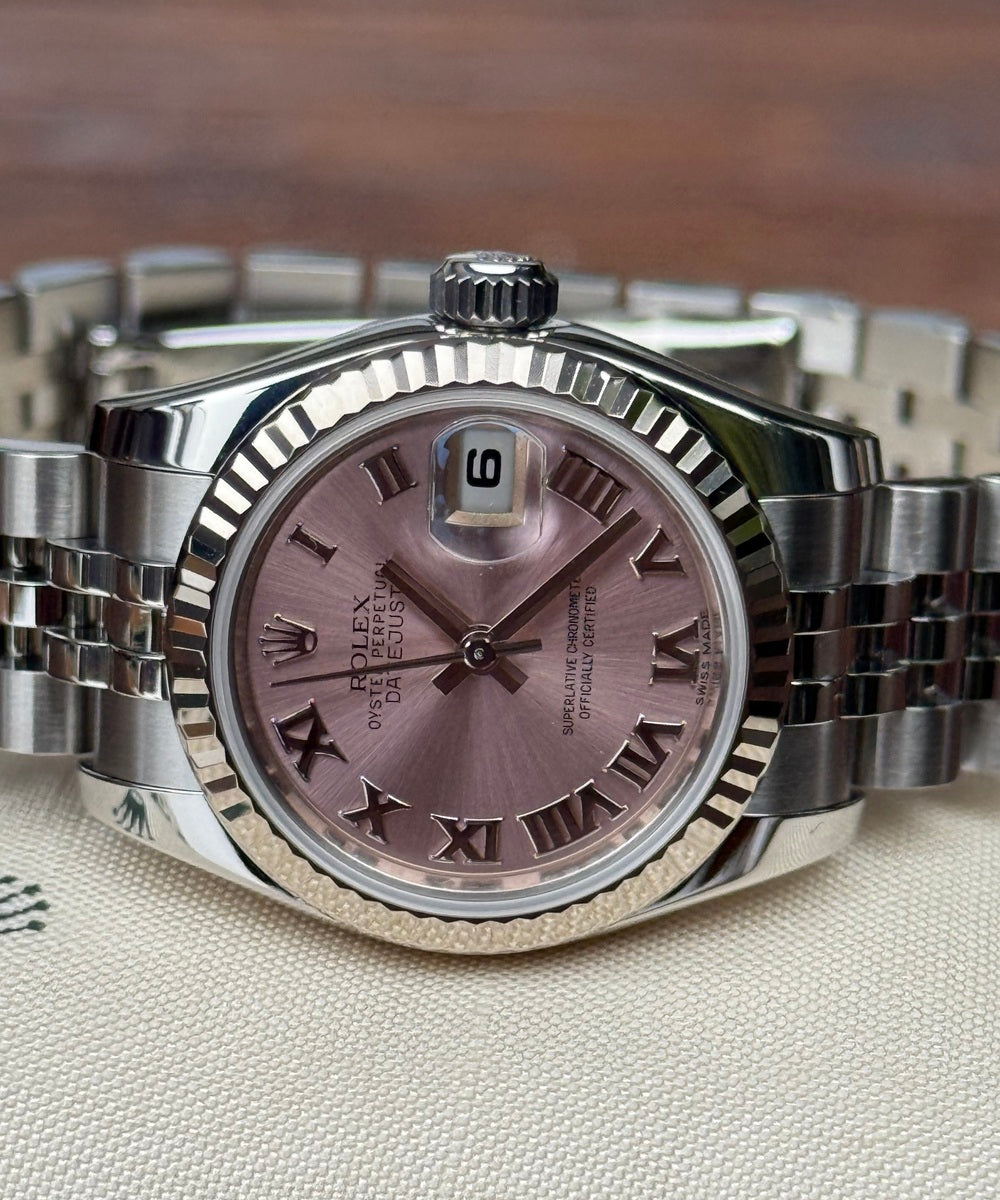 Rolex Lady-Datejust 179174 (Jubilee) - Pink dial Top condition 26mm - Superjubilee