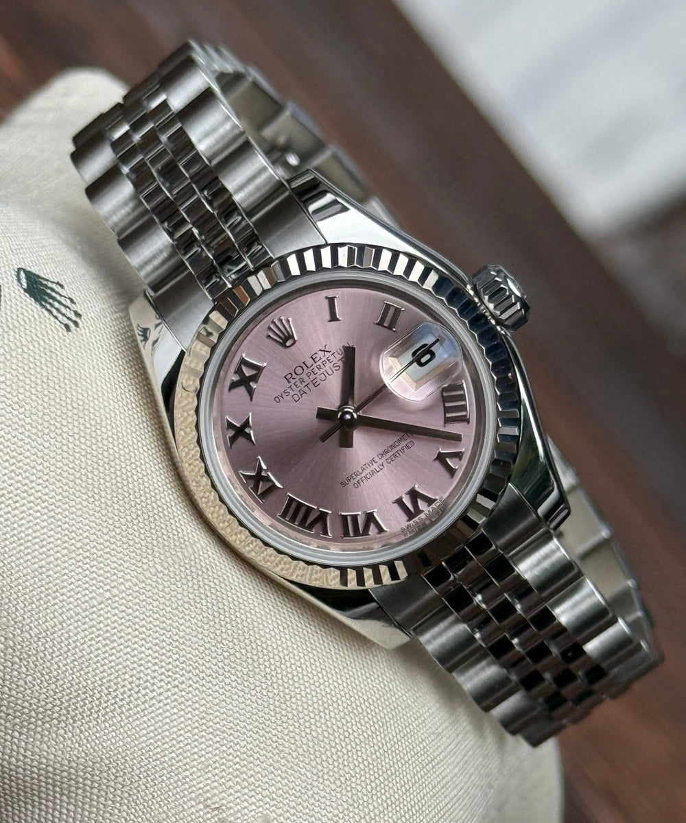 Rolex Lady-Datejust 179174 (Jubilee) - Pink dial Top condition 26mm - Superjubilee