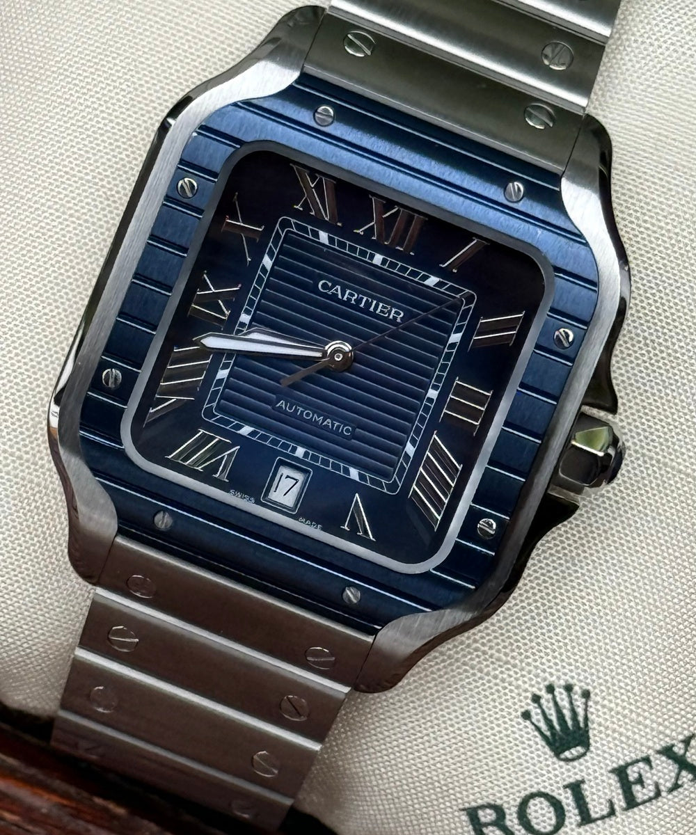 Cartier Santos WSSA0048 - De Cartier Blue Dial 2022 Release Top condition like new - 99% unworn