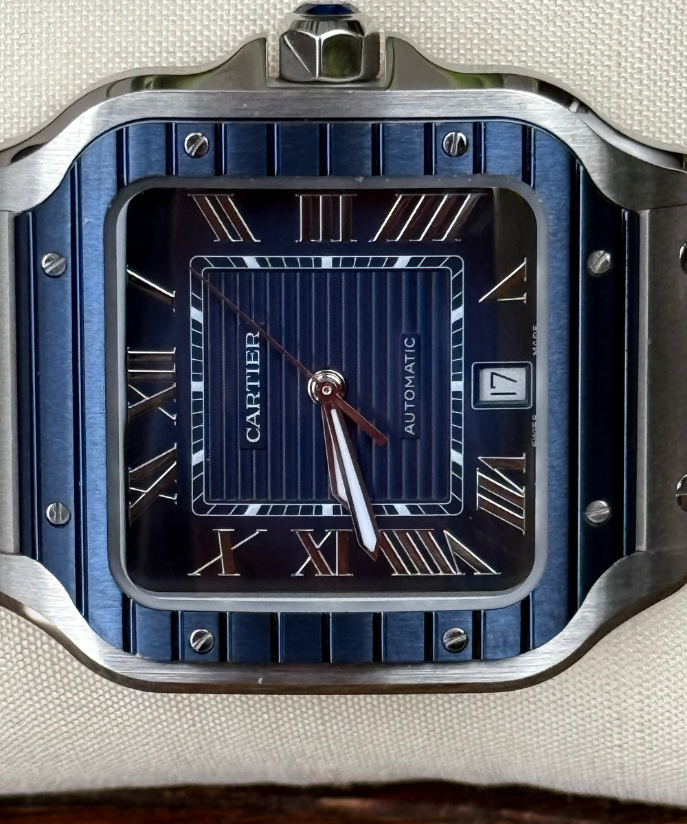Cartier Santos WSSA0048 - De Cartier Blue Dial 2022 Release Top condition like new - 99% unworn