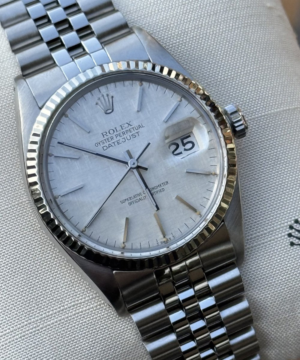 Rolex Datejust 36 16014 - Linen Dial Top Condition + Rolex Service / NFT Card 10/27