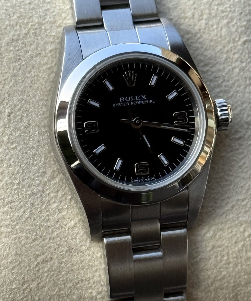 Rolex Oyster Perpetual 76080 (Arabic Dial) - Lady Fullset Top Condition like new