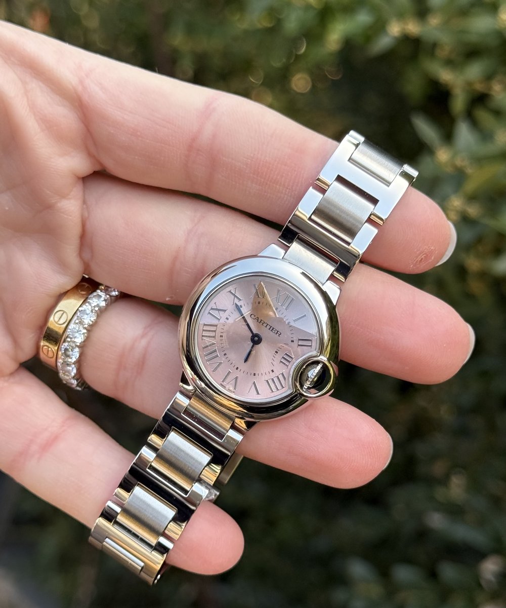 Cartier Ballon Bleu 28mm 3009 - Pink dial - Fullset / Top condition