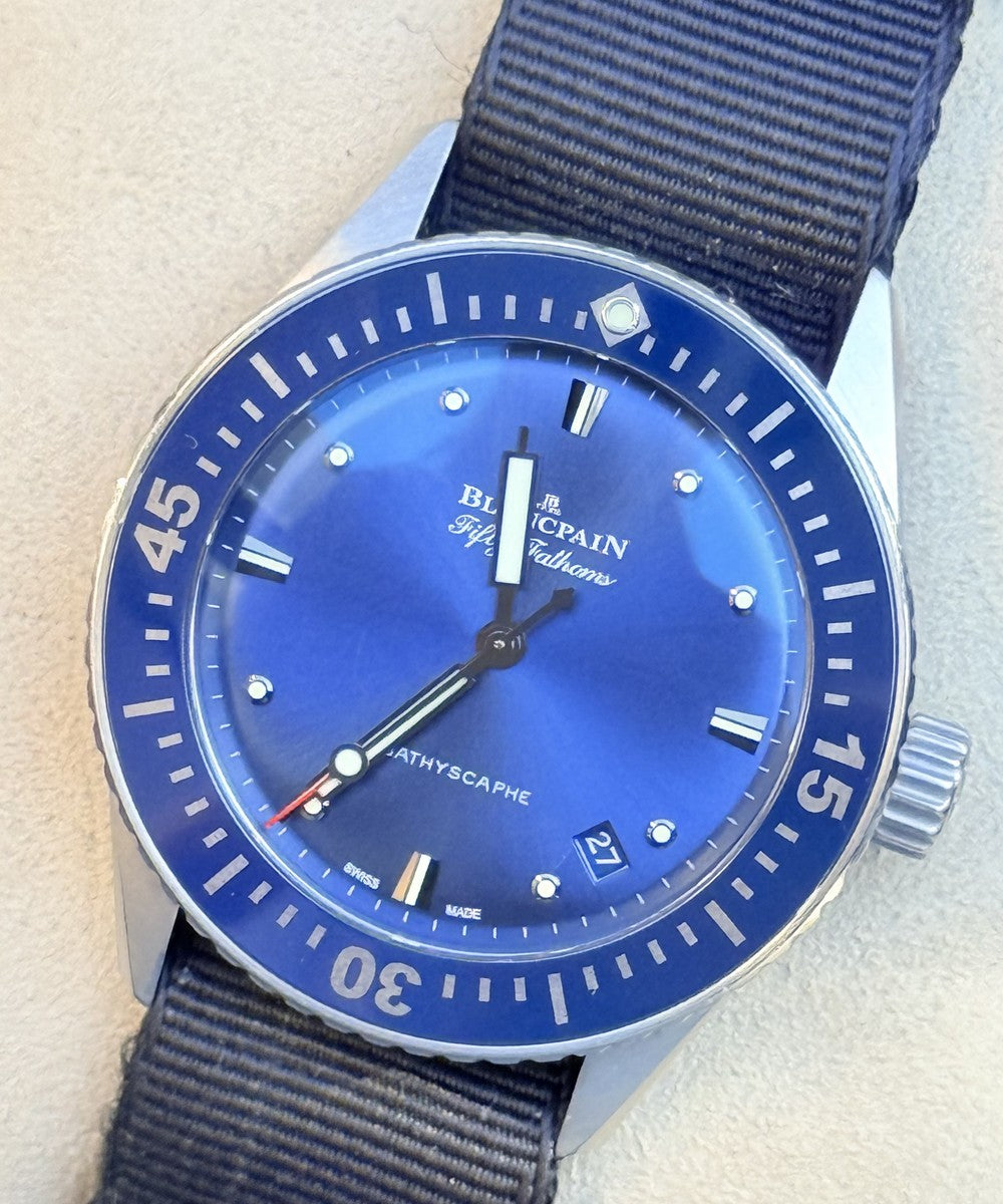 Blancpain Fifty Fathoms Bathyscaphe - 5100-1140 - 38 mm - Blau