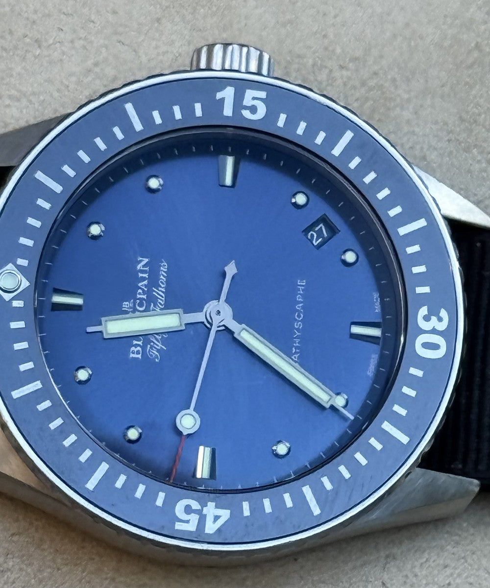 Blancpain Fifty Fathoms Bathyscaphe - 5100-1140 - 38 mm - Blau