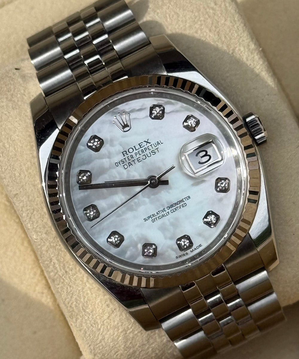 Rolex - Datejust 36 - 116234 - 36 mm - MOP Dial, beautyful light blue perlmutt discontinued