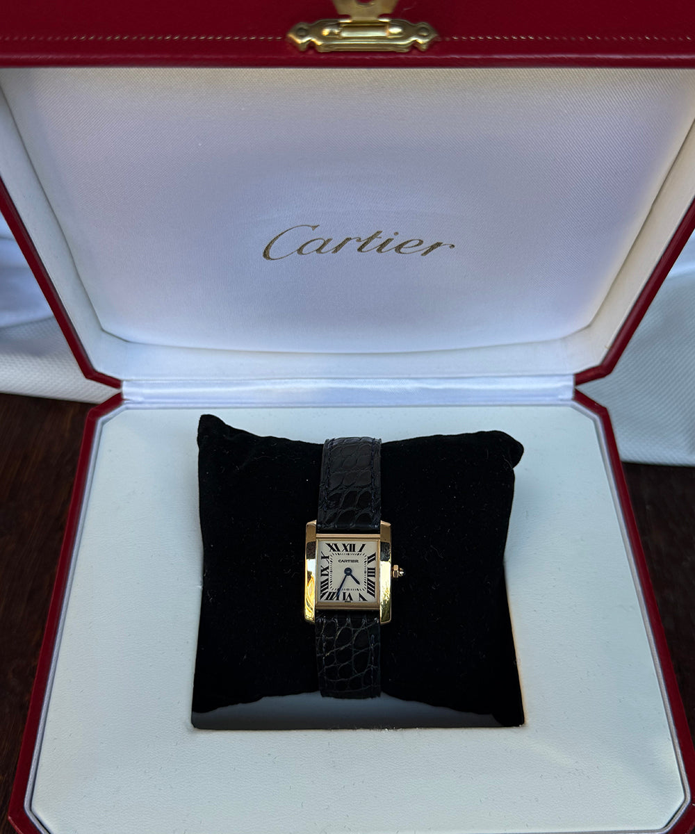 Cartier - Tank Française - W51012Q4 - 25 x 30 mm - top condition full set