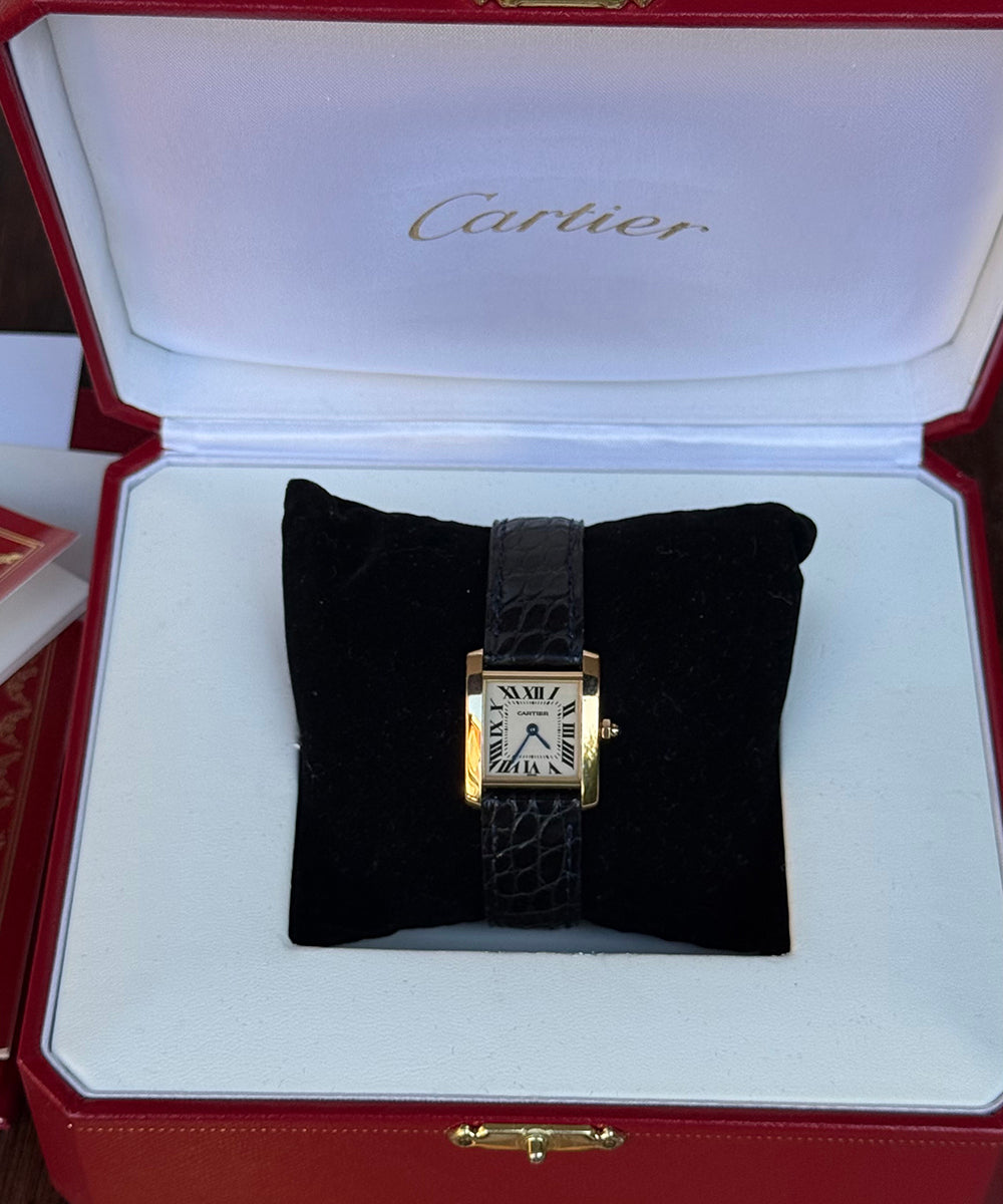 Cartier - Tank Française - W51012Q4 - 25 x 30 mm - top condition full set